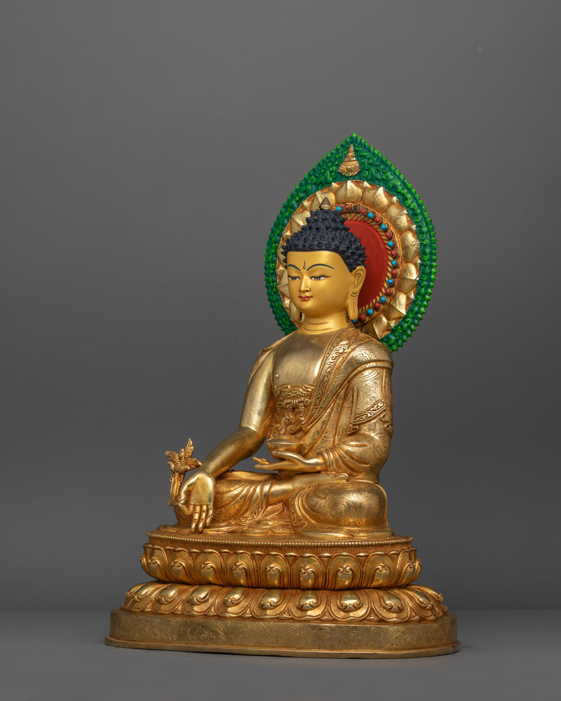 Handcrafted Medicine Buddha Deity Statue | Tibetan Healer and Protector