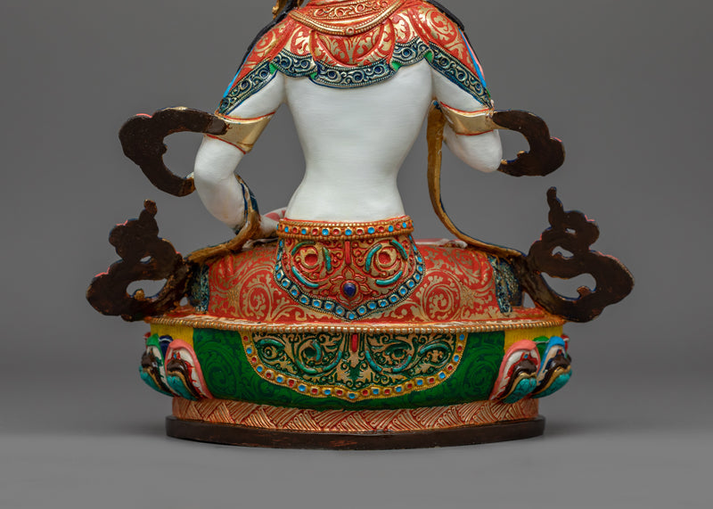 Vajrasattva Lord of Purification Figurine | Traditional Buddhist Himalayan Artwork