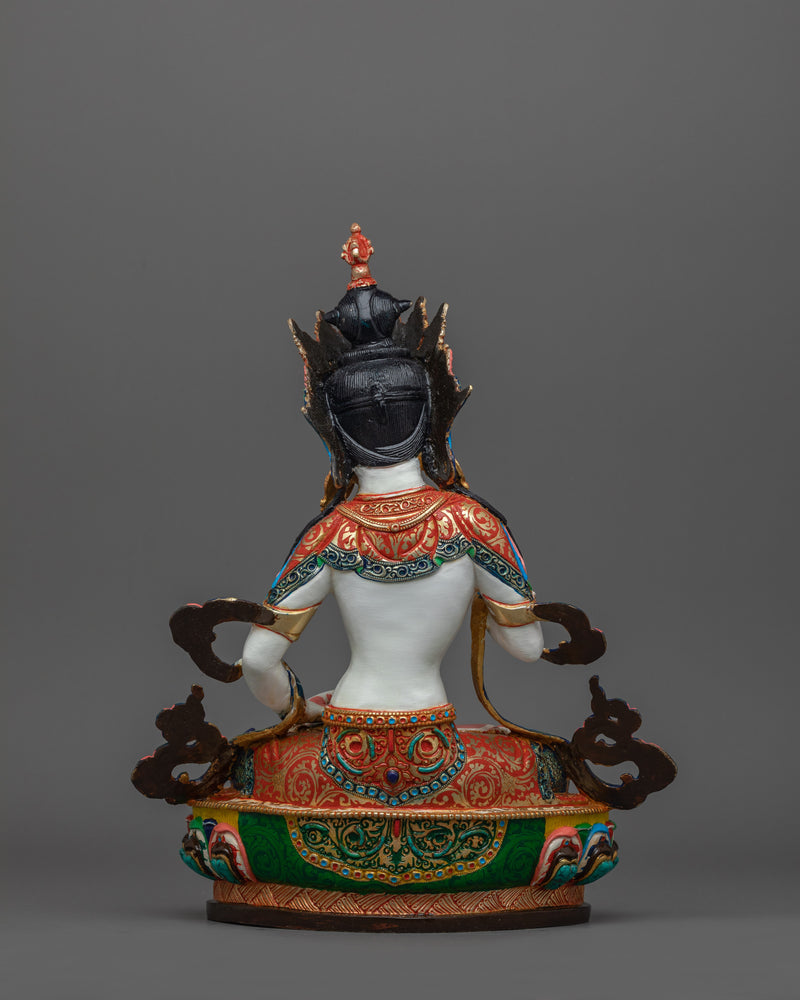 Vajrasattva Lord of Purification Figurine | Traditional Buddhist Himalayan Artwork