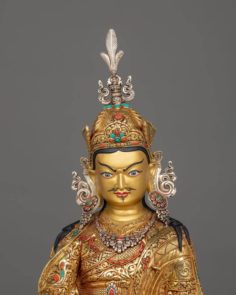 Tibetan Buddhism Master Padmasambhava Statue | Himalayan Buddhist Artwork