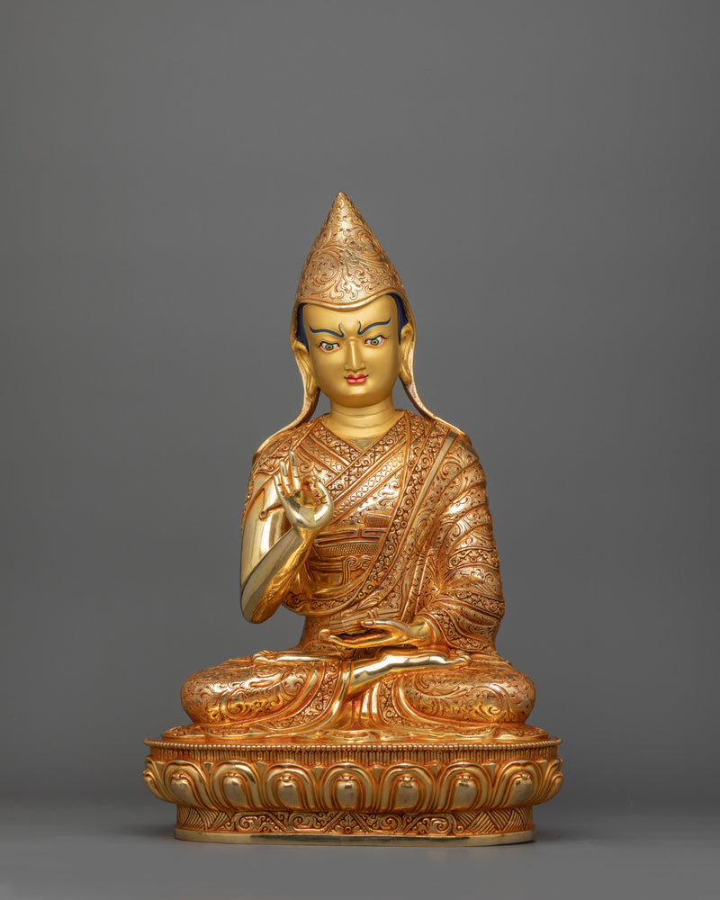 Spiritual Tsongkhapa Set Figurine | Tibetan Buddhism's Revered Masters