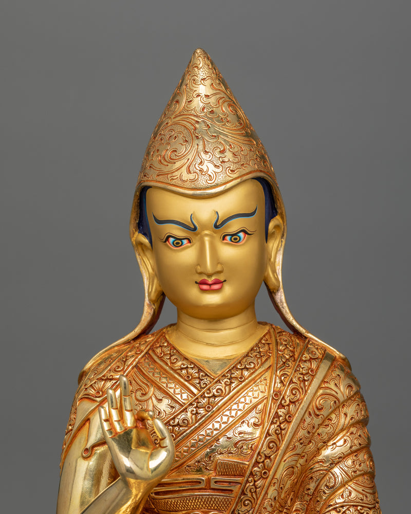 Spiritual Tsongkhapa Set Figurine | Tibetan Buddhism's Revered Masters