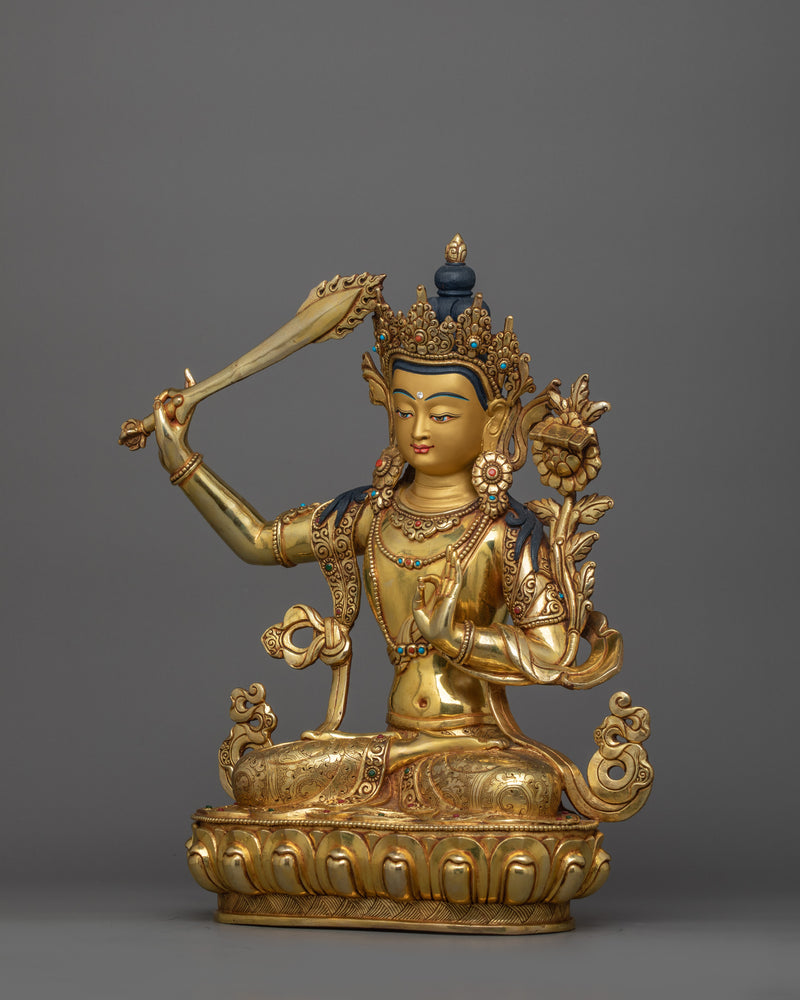 Knowledge Deity Manjughosa Statue | The Supreme Wisdom Deity of Buddhism