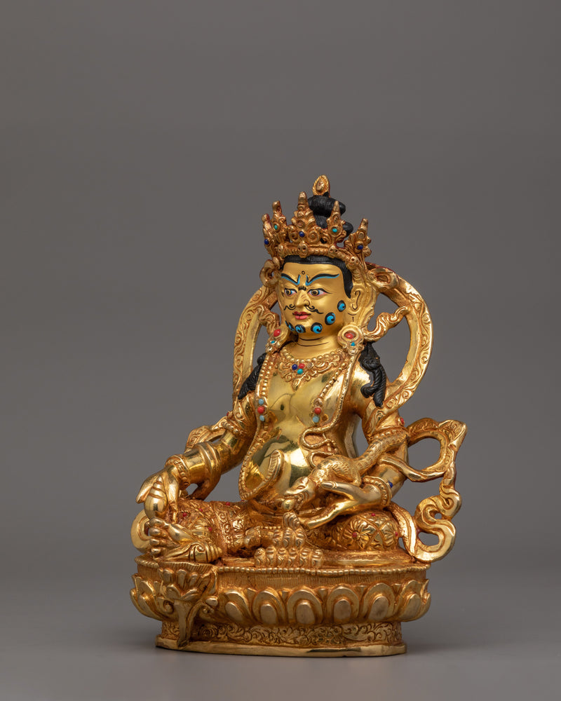 Himalayan Deity Golden Dzambhala Statue | Symbol of Wealth and Prosperity