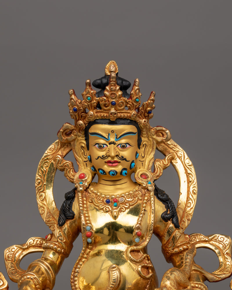 Himalayan Deity Golden Dzambhala Statue | Symbol of Wealth and Prosperity