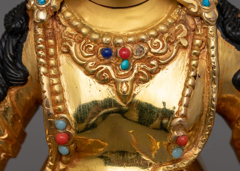 Himalayan Deity Golden Dzambhala Statue | Symbol of Wealth and Prosperity