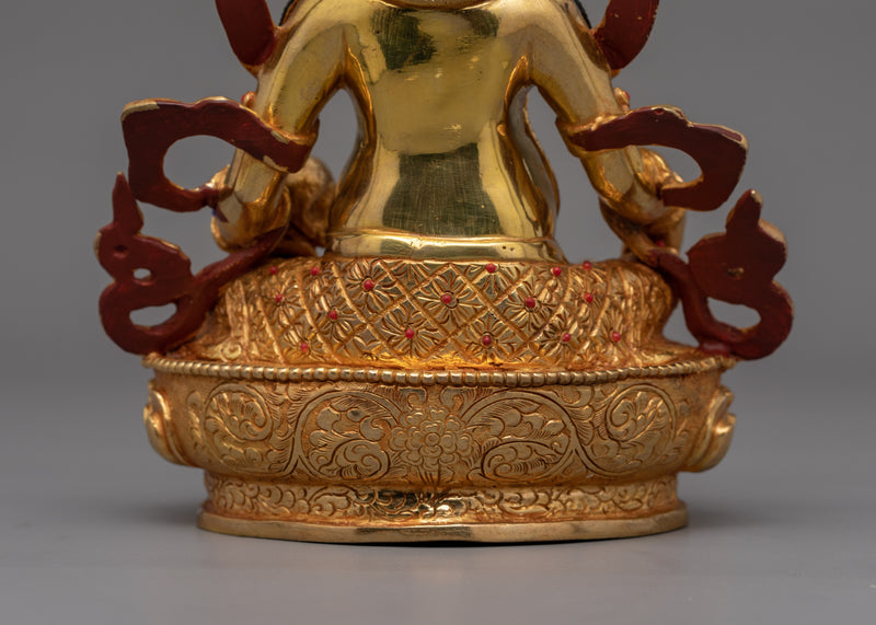 Himalayan Deity Golden Dzambhala Statue | Symbol of Wealth and Prosperity