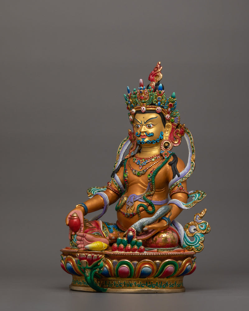 Buddhist Fortune Deity Dzambhala Sculpture | Symbol of Abundance & Spiritual Prosperity