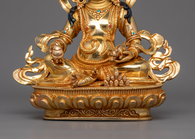 Spiritual Wealth Deity Dzambhala Figurine | Symbol of Abundance