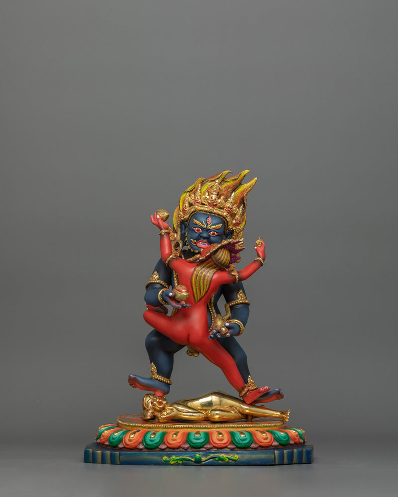 Powerful Tibetan Black Dzambhala Statue – Deity of Wealth and Prosperity