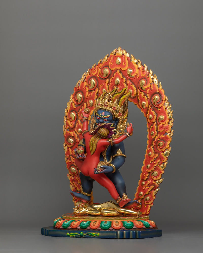 Powerful Tibetan Black Dzambhala Statue – Deity of Wealth and Prosperity