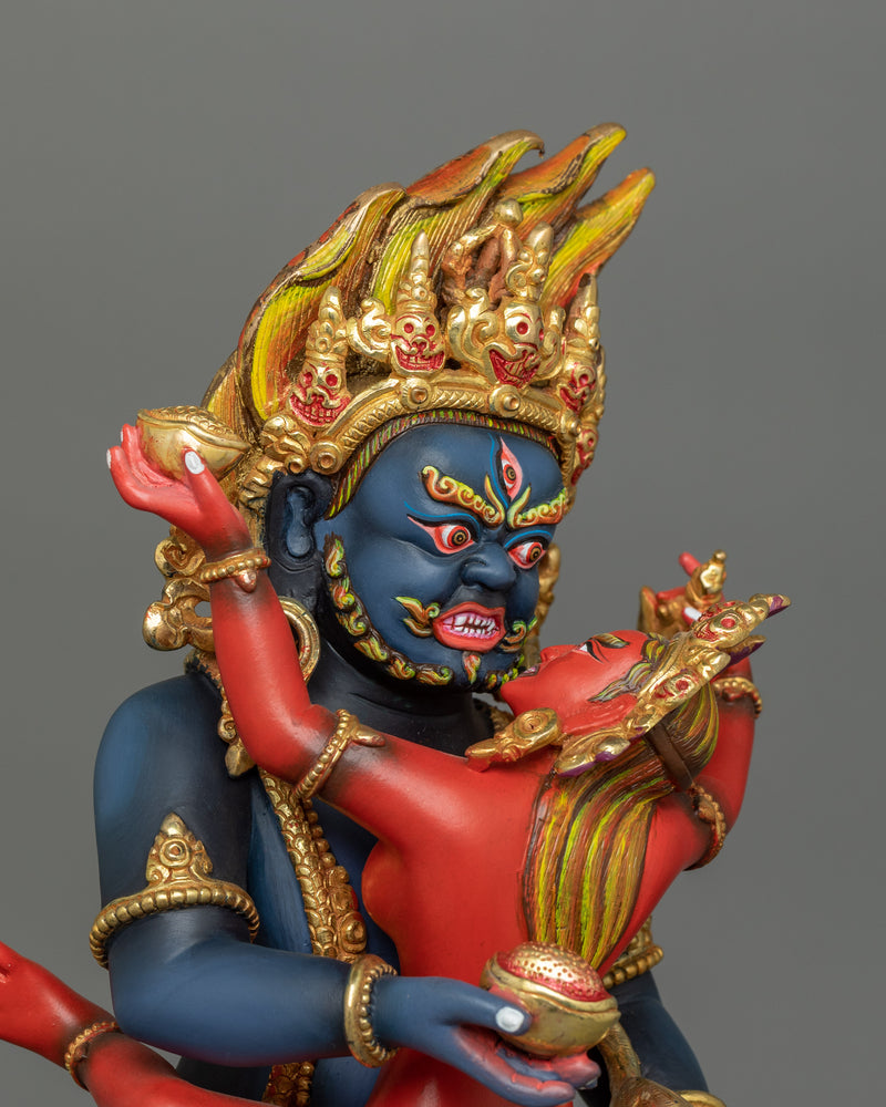 Powerful Tibetan Black Dzambhala Statue – Deity of Wealth and Prosperity