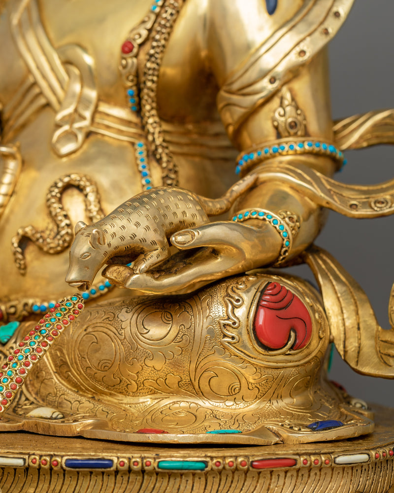 Tibetan Deity Dharma Protector Jambhala Statue – Guardian of Wealth and Abundance