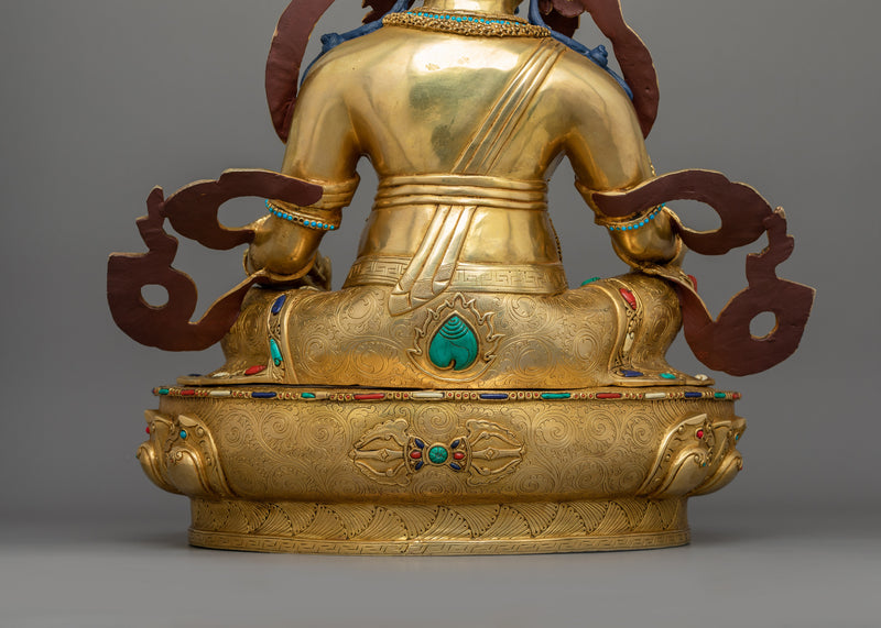 Tibetan Deity Dharma Protector Jambhala Statue – Guardian of Wealth and Abundance