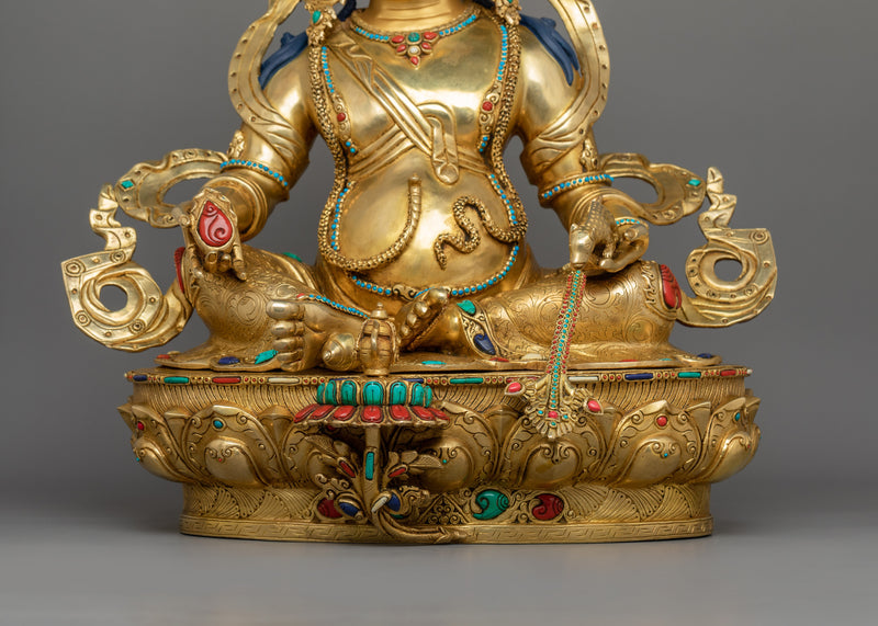 Tibetan Deity Dharma Protector Jambhala Statue – Guardian of Wealth and Abundance