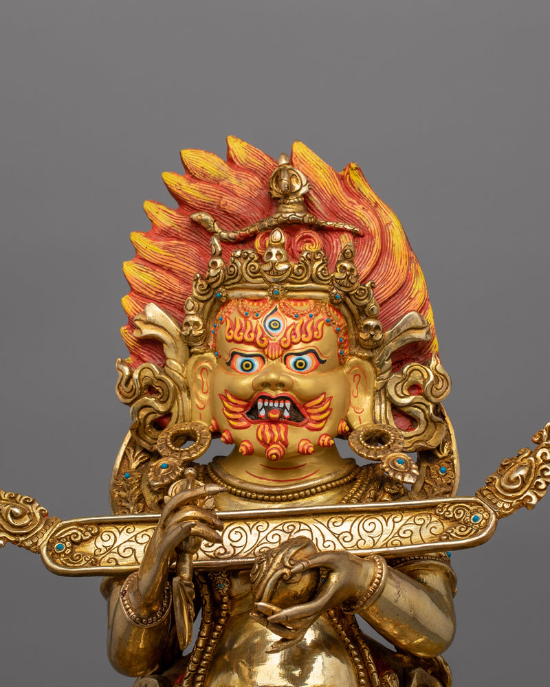 Vajrayana Shakya Mahakala Statue | Tibetan Buddhist Protector Deity