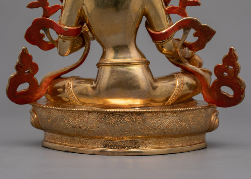 Vajrayana Green Tara Statue | Himalayan Buddhist Goddess of Compassion