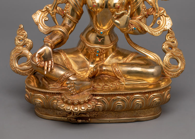 Vajrayana Green Tara Statue | Himalayan Buddhist Goddess of Compassion