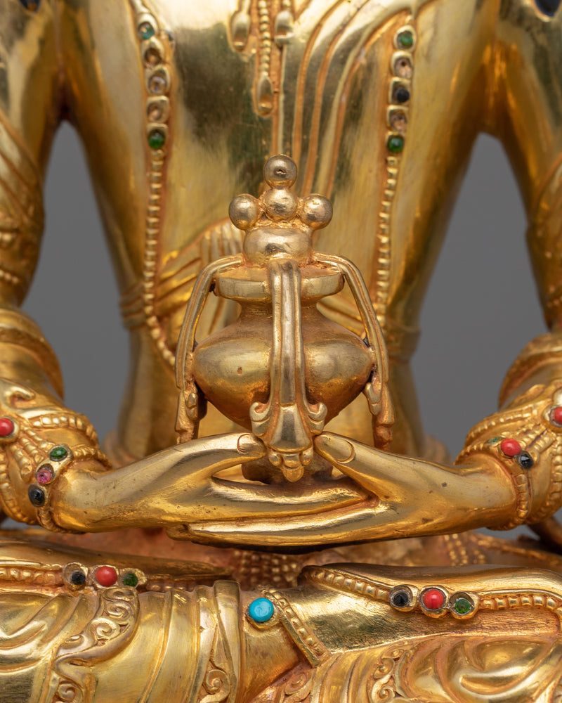 Himalayan Buddha of Eternal Life Amitayus Statue | Symbol of Longevity and Blessings