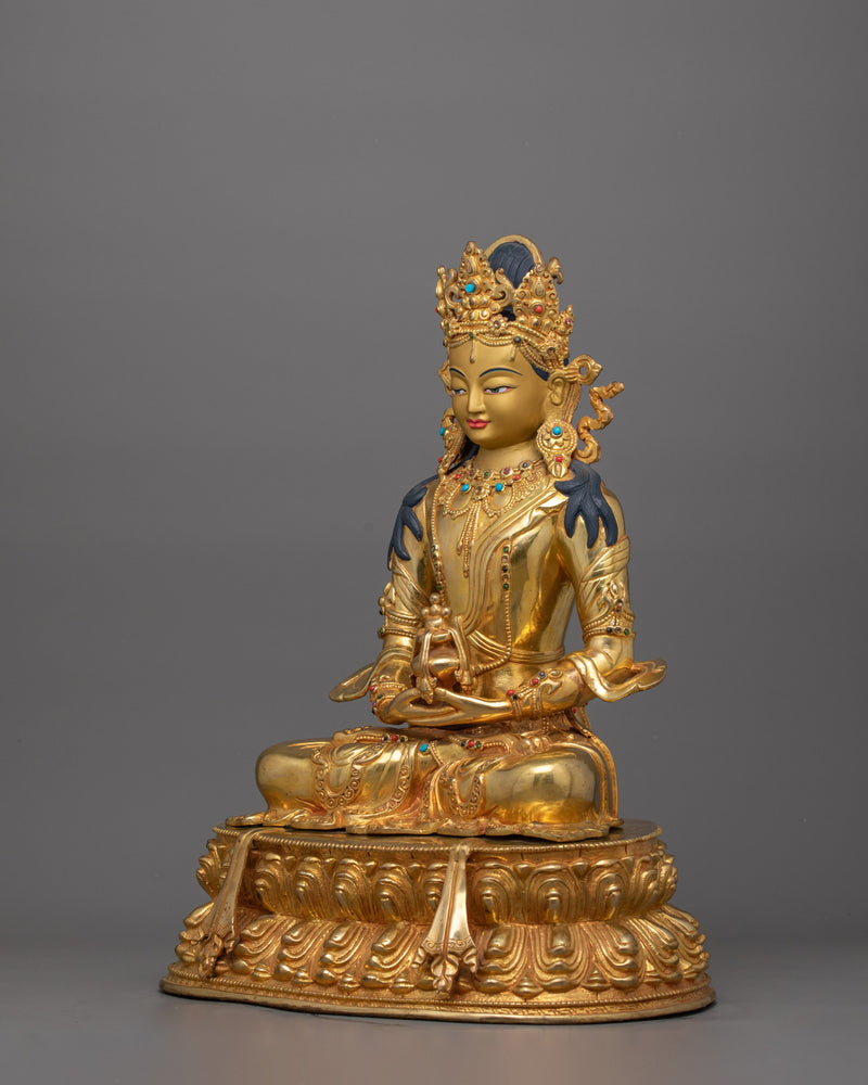 Himalayan Buddha of Eternal Life Amitayus Statue | Symbol of Longevity and Blessings