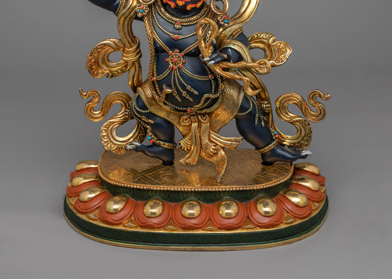 Buddhist Sculpture of Wrathful Deity Vajrapani | Symbol of Protection