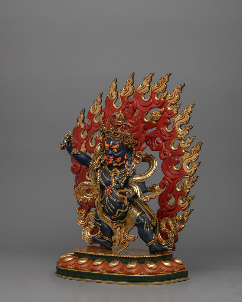 Buddhist Sculpture of Wrathful Deity Vajrapani | Symbol of Protection