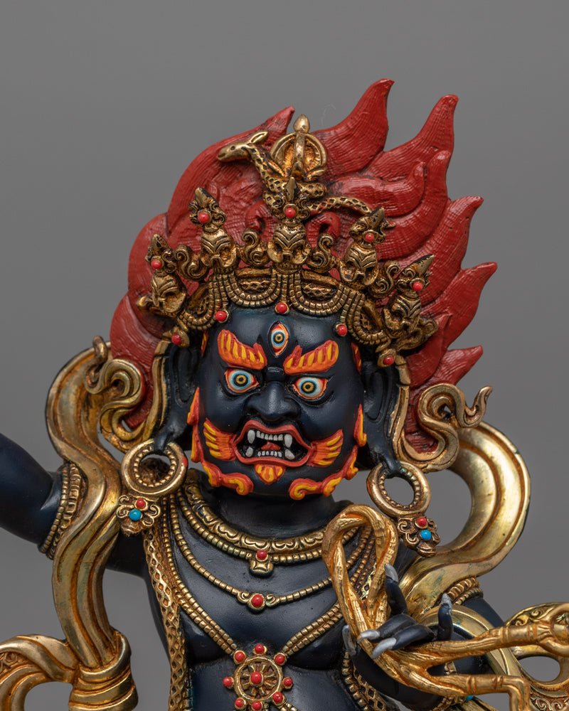 Buddhist Sculpture of Wrathful Deity Vajrapani | Symbol of Protection