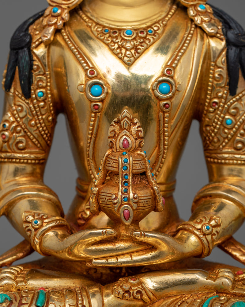 Enlightened Buddha Amitayus Statue | The Deity of Infinite Life