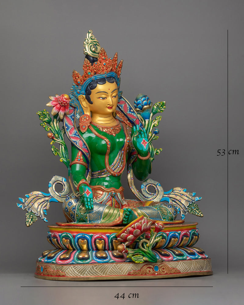 Tibetan Green Tara Goddess Statue