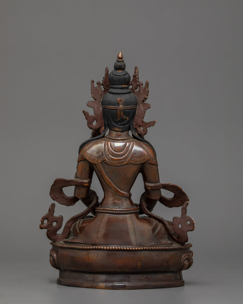 Buddhist Amitayus Deity of Longevity Figurine | Ideal for Meditation and Ritual Spaces