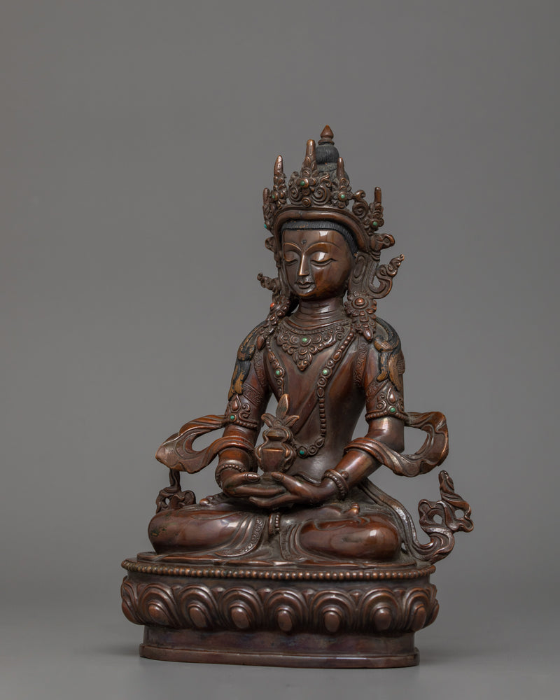 Buddhist Amitayus Deity of Longevity Figurine | Ideal for Meditation and Ritual Spaces