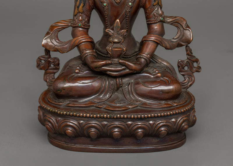 Buddhist Amitayus Deity of Longevity Figurine | Ideal for Meditation and Ritual Spaces