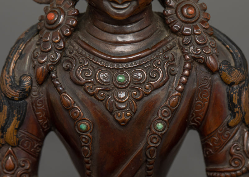 Buddhist Amitayus Deity of Longevity Figurine | Ideal for Meditation and Ritual Spaces