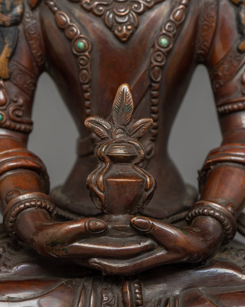 Buddhist Amitayus Deity of Longevity Figurine | Ideal for Meditation and Ritual Spaces