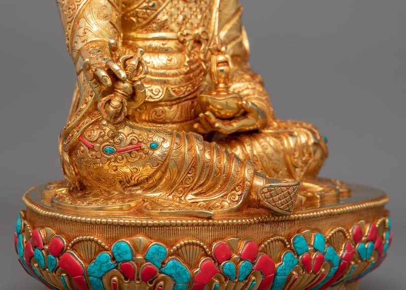 Tibetan Lord Padmasambhava Figurine | The Lotus Born Guru Artwork