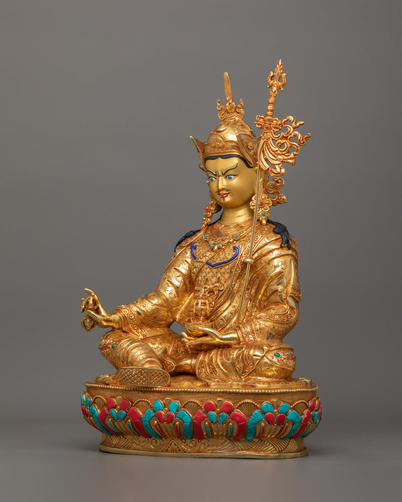 Tibetan Lord Padmasambhava Figurine | The Lotus Born Guru Artwork