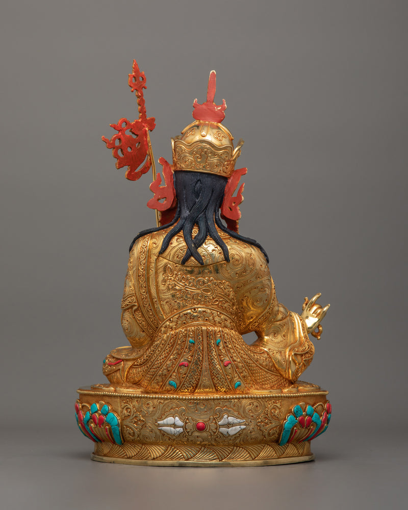 Tibetan Lord Padmasambhava Figurine | The Lotus Born Guru Artwork