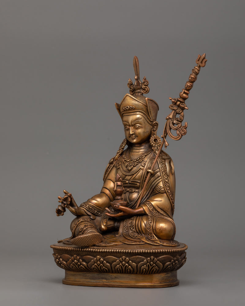 Traditional Master of Tantric Guru Rinpoche Statue | Lotus Born Master Artwork