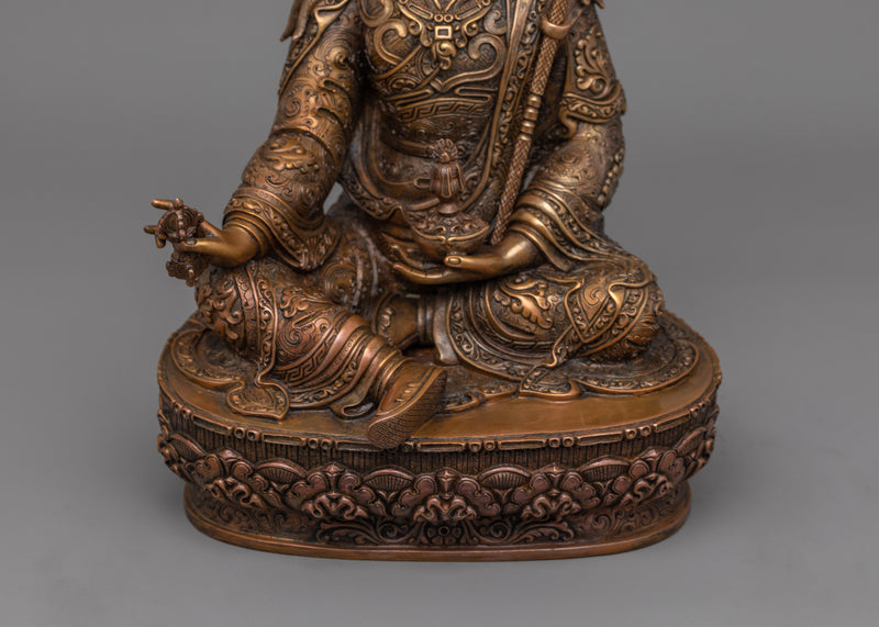 Sacred Tibetan Buddhist Master Padmasambhava Figurine | Buddhist Vajra Master