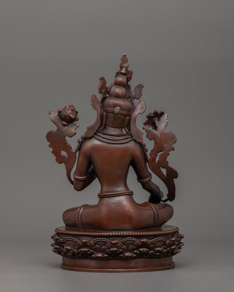 Hand-made Jetsun Dolma Deity Figurine | Tibetan Green Tara Goddess