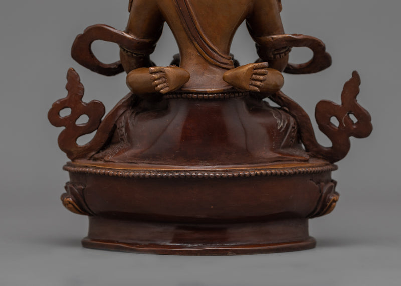 Statue of Oxidized Amitayus with Consort | Sacred Symbol of Longevity and Enlightenment