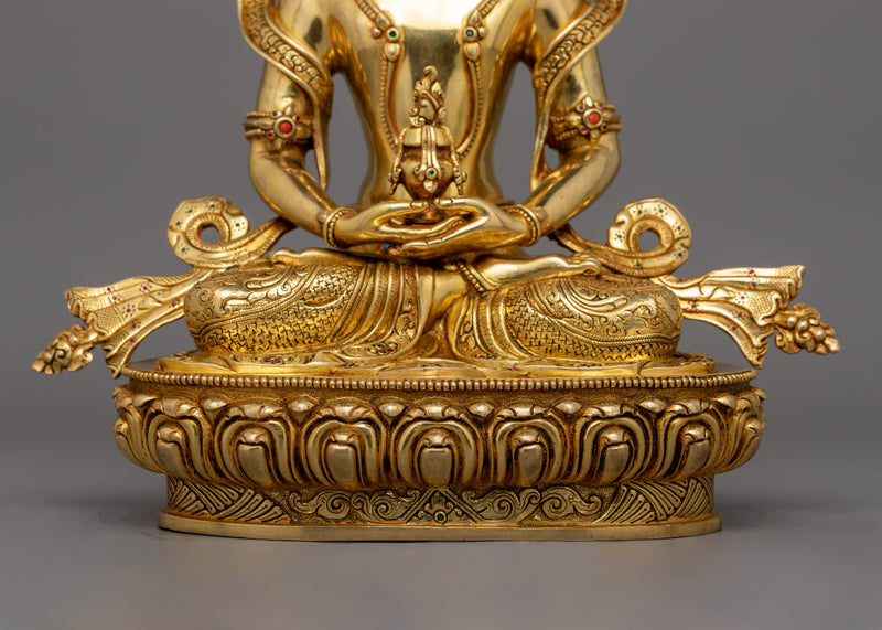 Himalayan Meditating Amitayus Figurine | Symbol of Spiritual Transformation