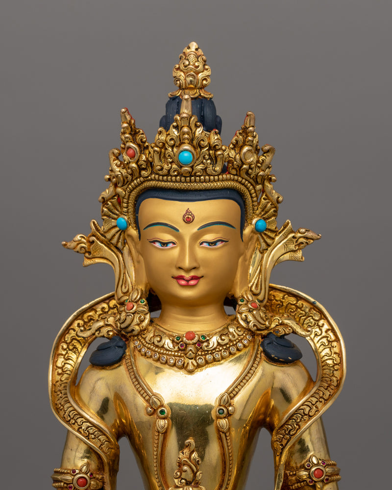 Himalayan Meditating Amitayus Figurine | Symbol of Spiritual Transformation