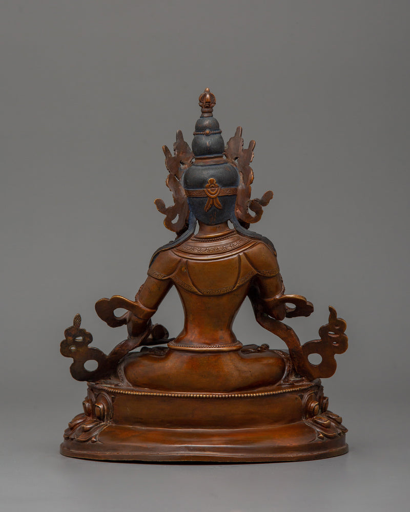 Hand Made Oxidized Vajrasattva  | The Deity With Vajra and Bell