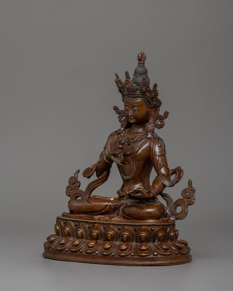 Hand Made Oxidized Vajrasattva  | The Deity With Vajra and Bell