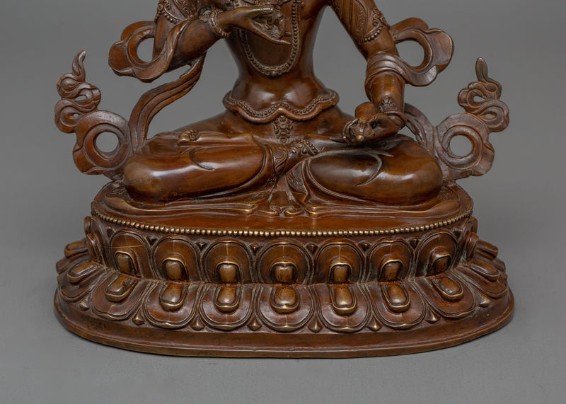 Hand Made Oxidized Vajrasattva  | The Deity With Vajra and Bell