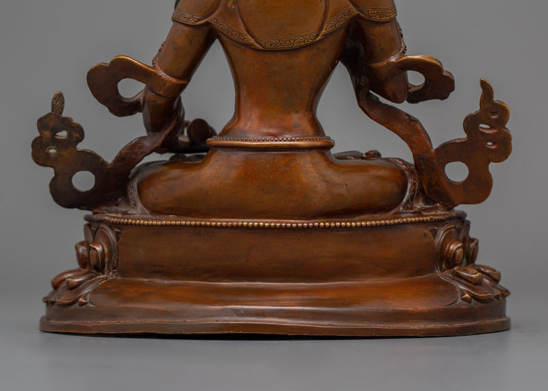 Hand Made Oxidized Vajrasattva  | The Deity With Vajra and Bell