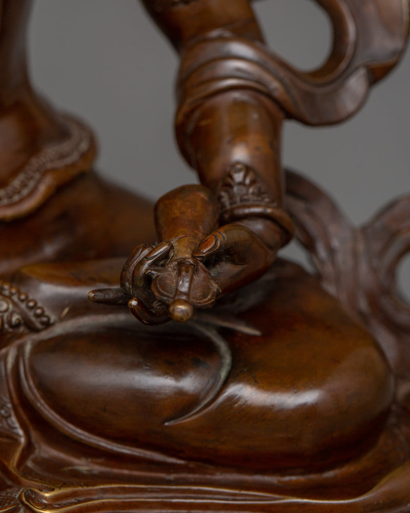 Hand Made Oxidized Vajrasattva  | The Deity With Vajra and Bell