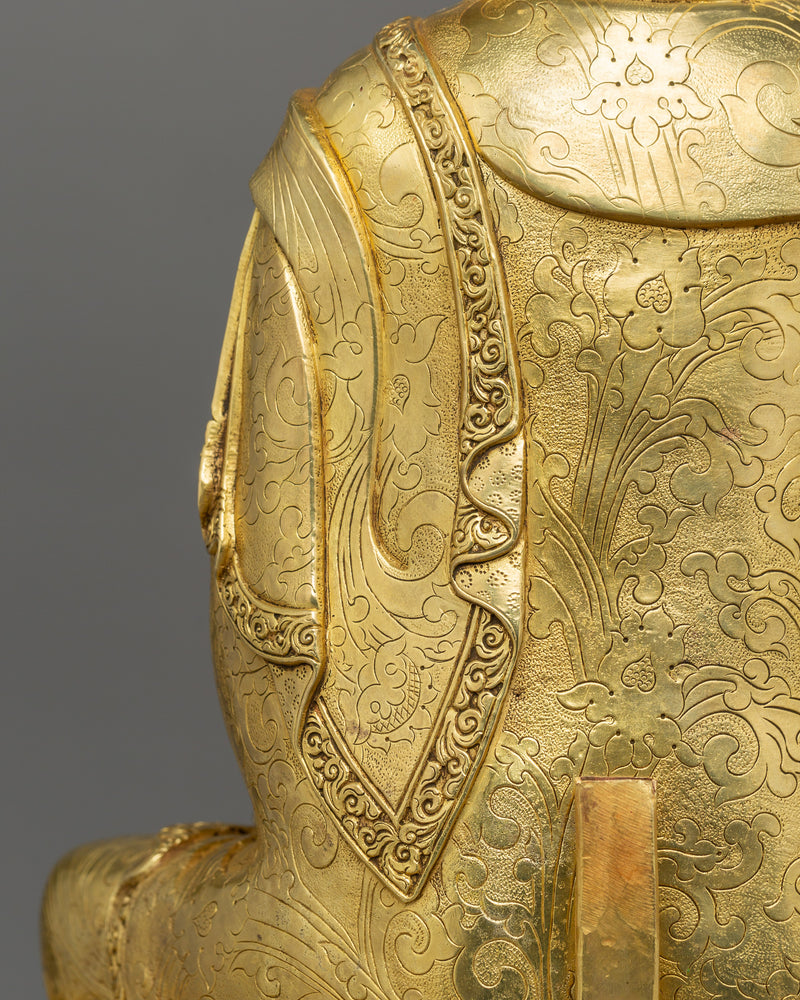 Buddhist Statue of Meditating Buddha Shakyamuni | Symbol of mindfulness practice