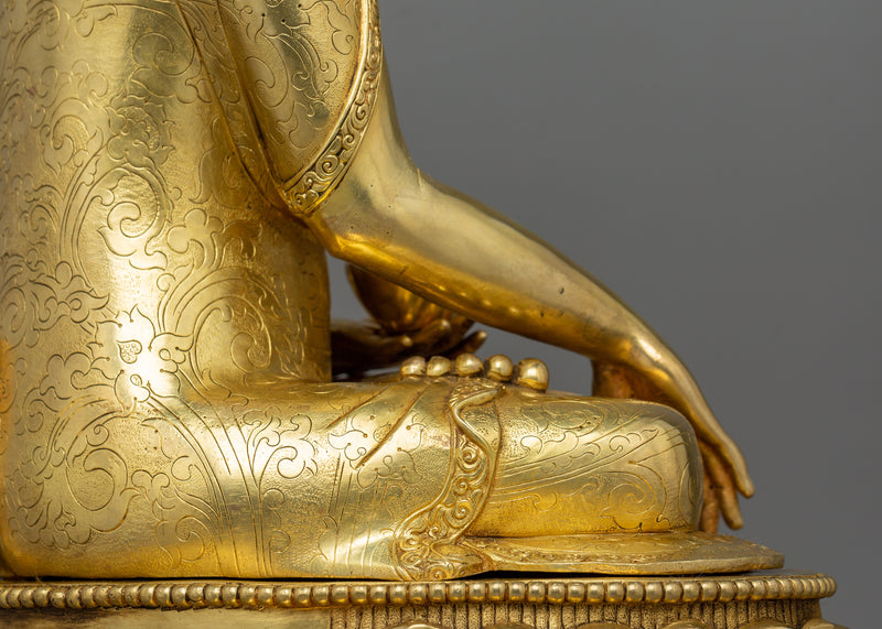 Buddhist Statue of Meditating Buddha Shakyamuni | Symbol of mindfulness practice